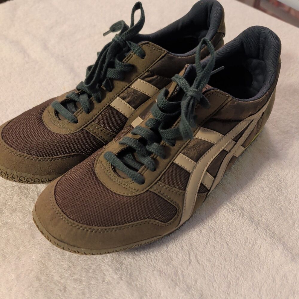 Asics Onitsuka Tiger Green Retro Runner Sneakers Men US 11.5